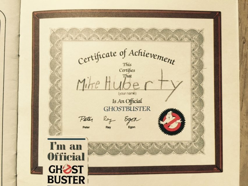 official. ghosbusters. certificate 